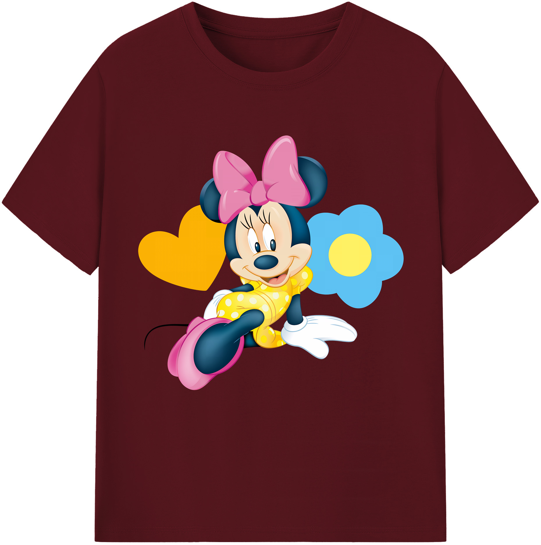 （画像用） ミッキーマウス Mickey Mouse 綿100％半袖Tシャツ（フロントプリント）
